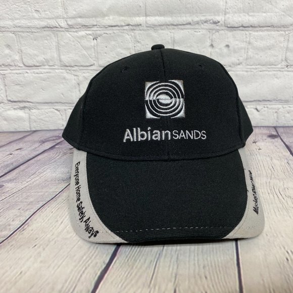 Oilfield Hat Cap Strap Back Black Gray Albian Sands Fort McMurray Alberta Oil - Picture 5 of 8